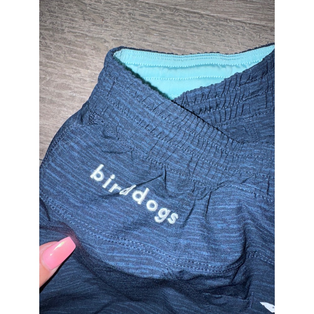 Birddogs Mens XXL Navy Blue Space Dye Gym Shorts Teal Liner Activewear XXL Long